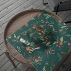 Green Floral Christmas Wrapping Paper