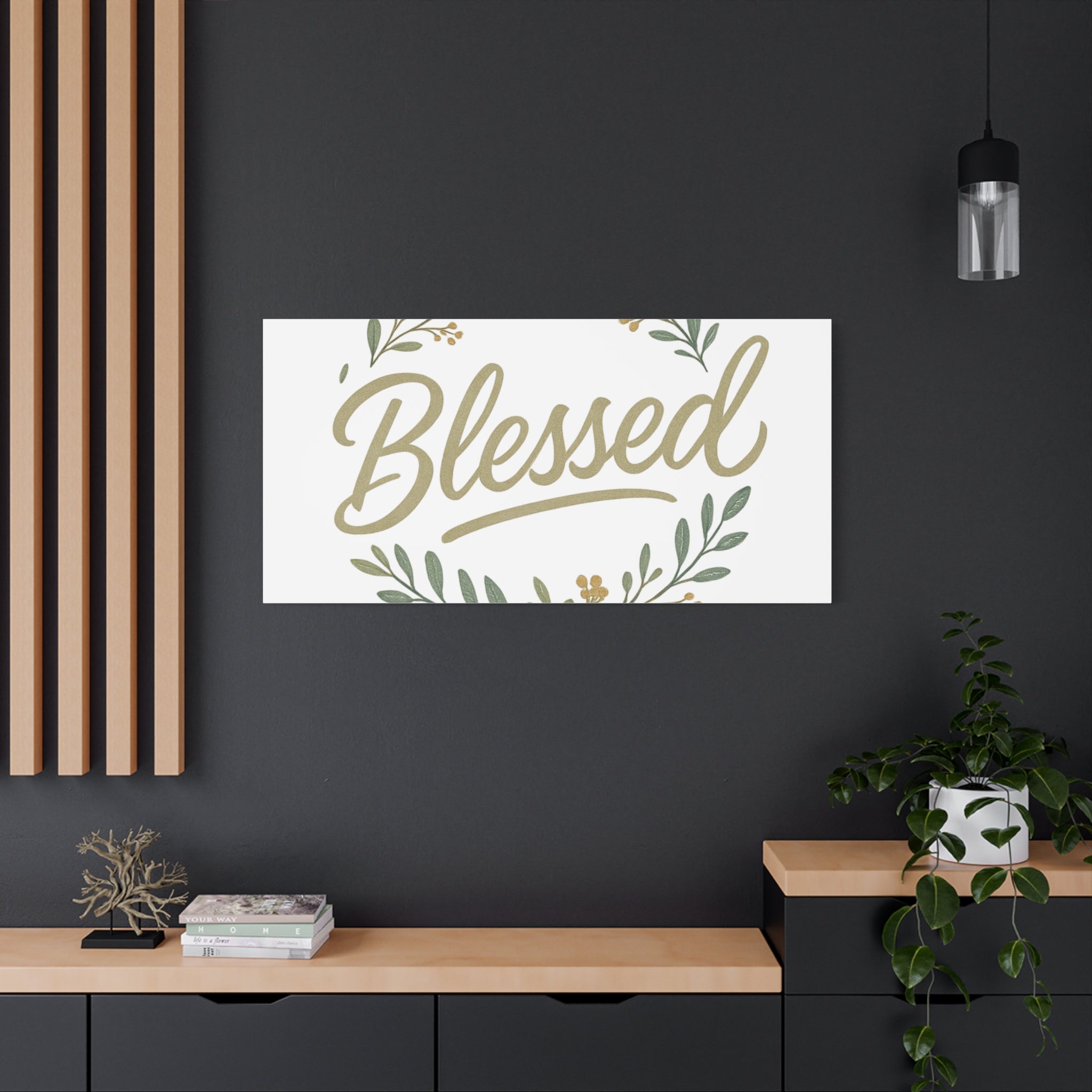 Blessed Wreath Matte Canvas Wall Art (Stretched 1.25")