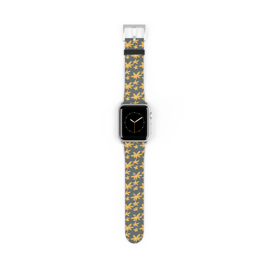 Stylish Floral Watch Band, Unique Watch Strap, Apple Watch Band, Boho Chic Accessories, Gift for Her