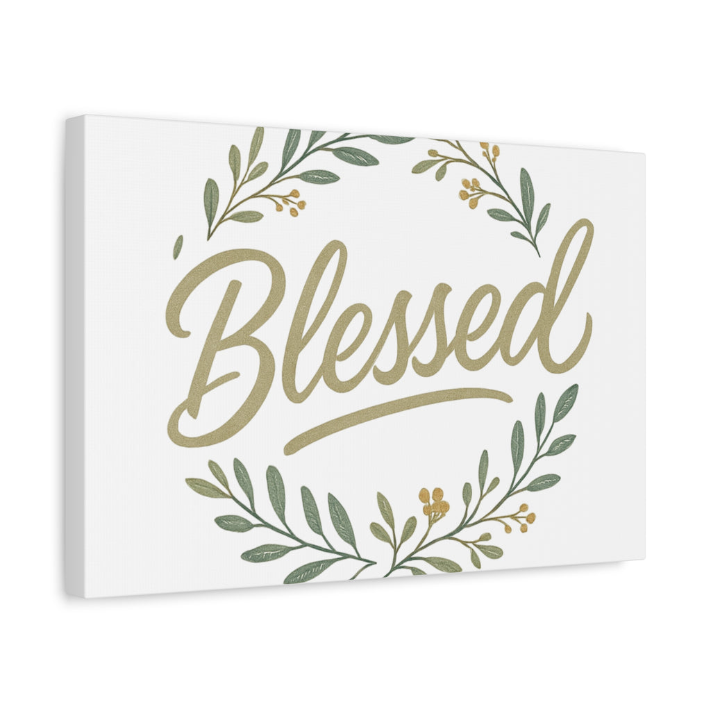 Blessed Wreath Matte Canvas Wall Art (Stretched 1.25")