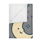 Cozy Toddler Blanket, Cute Moon and Star Design, Nursery Bed Decor, Baby Shower Gift, Kids Room Playtime, Starlight Dreams