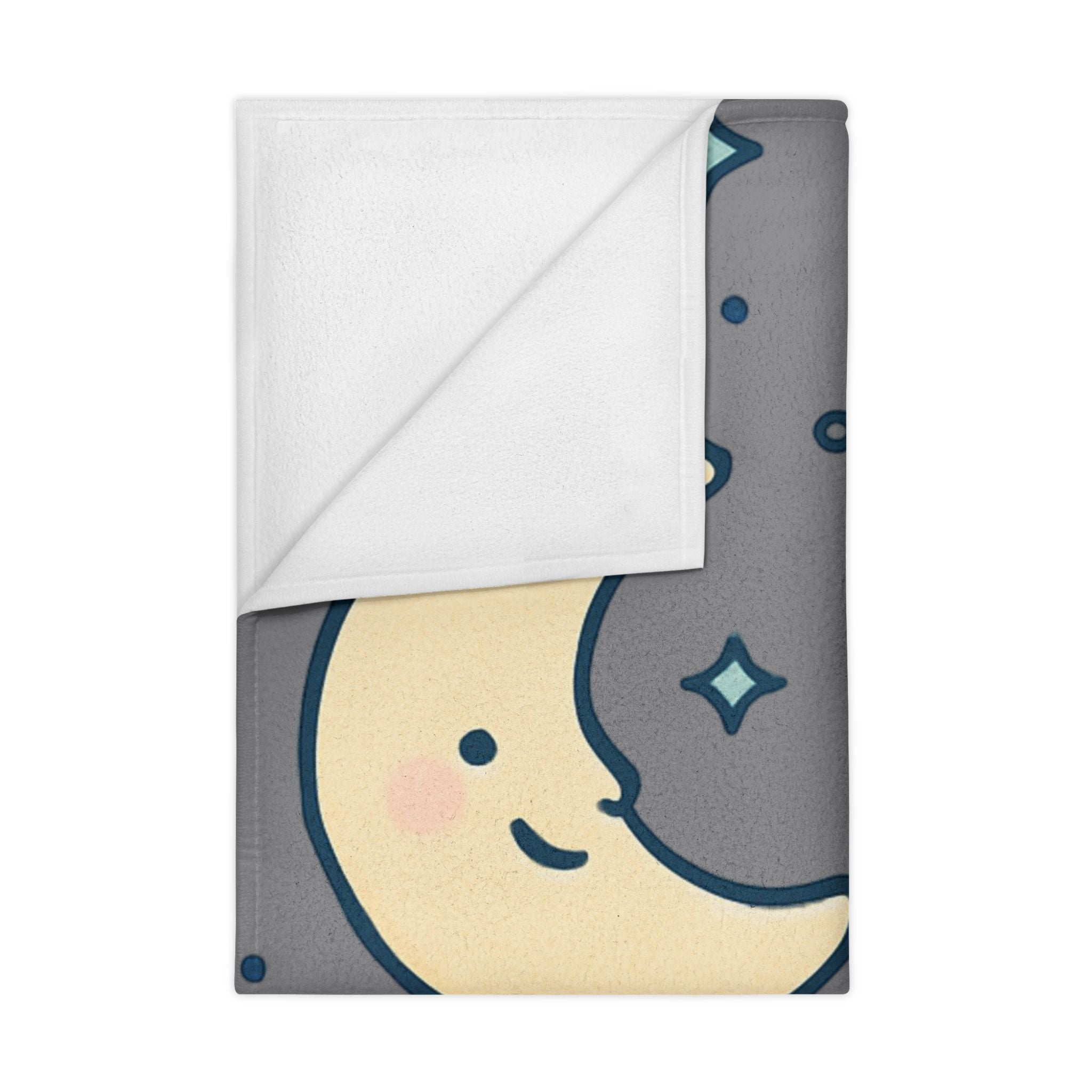 Cozy Toddler Blanket, Cute Moon and Star Design, Nursery Bed Decor, Baby Shower Gift, Kids Room Playtime, Starlight Dreams