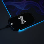 LED Gaming Mouse Pad: Wireless Charging, RGB Light-Up Desk Accessory, Perfect Gift for Gamers, Home Office Decor, PC Gaming Essentials