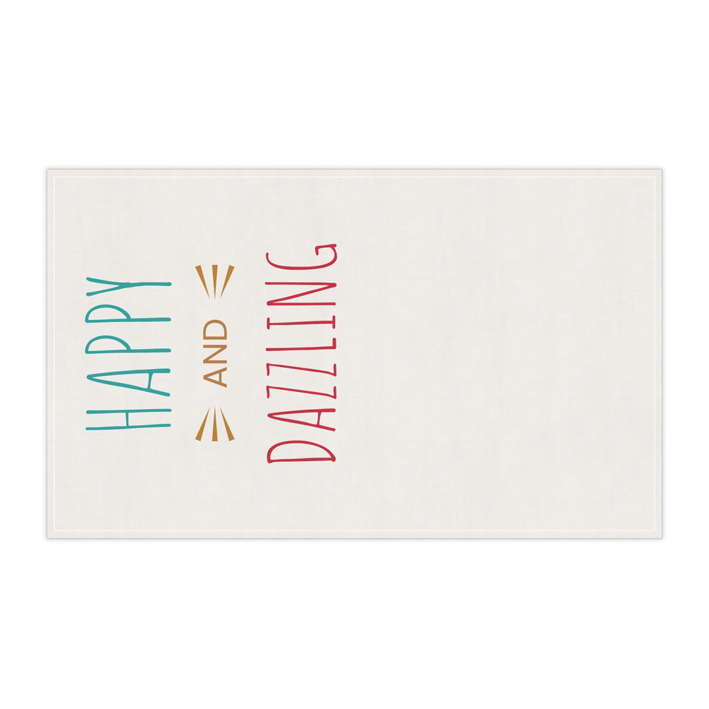 Happy & Dazzling Tea Towel — Bright Cotton Kitchen Towel