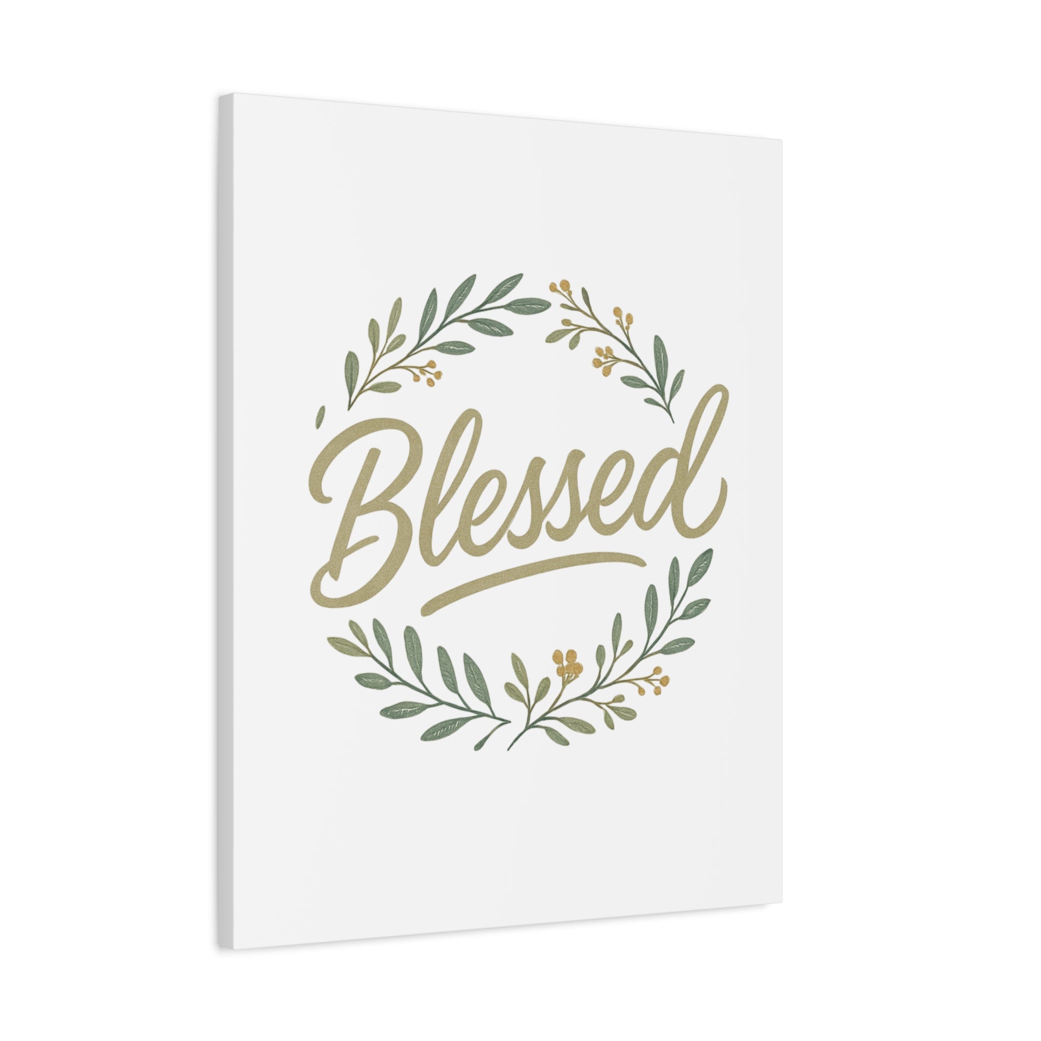 Blessed Wreath Matte Canvas Wall Art (Stretched 1.25")