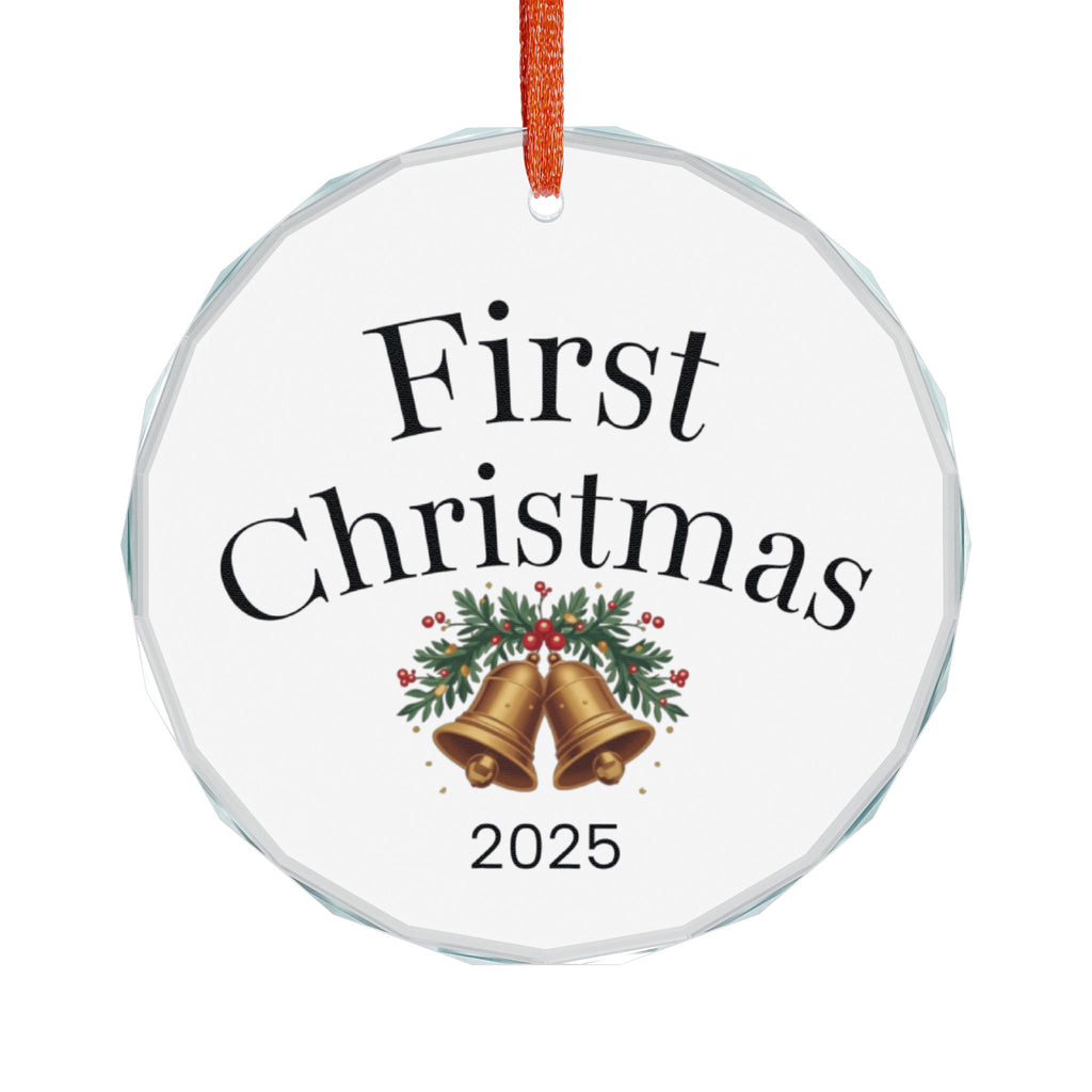 First Christmas 2025 Crystal Heart Ornament