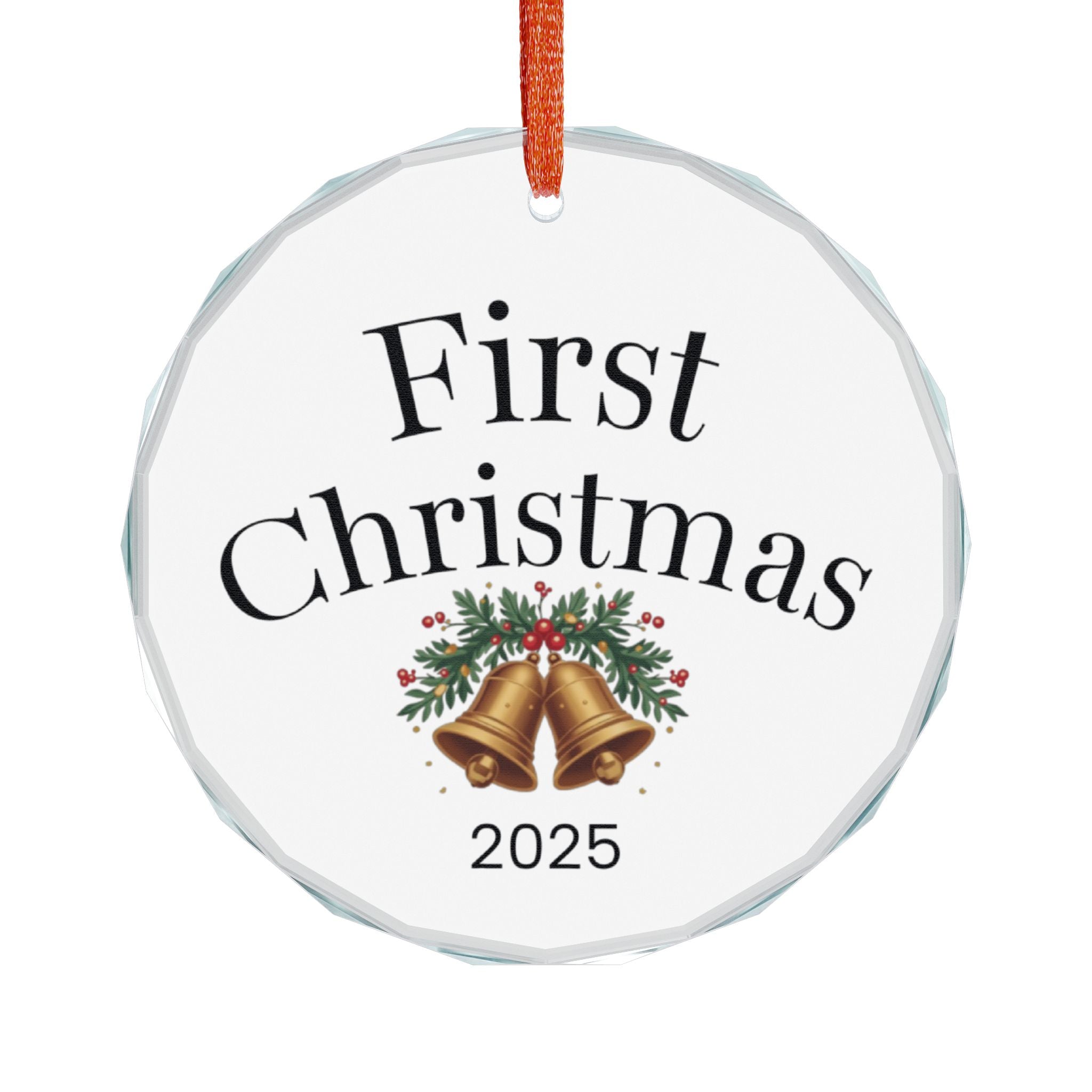 First Christmas 2025 Crystal Heart Ornament
