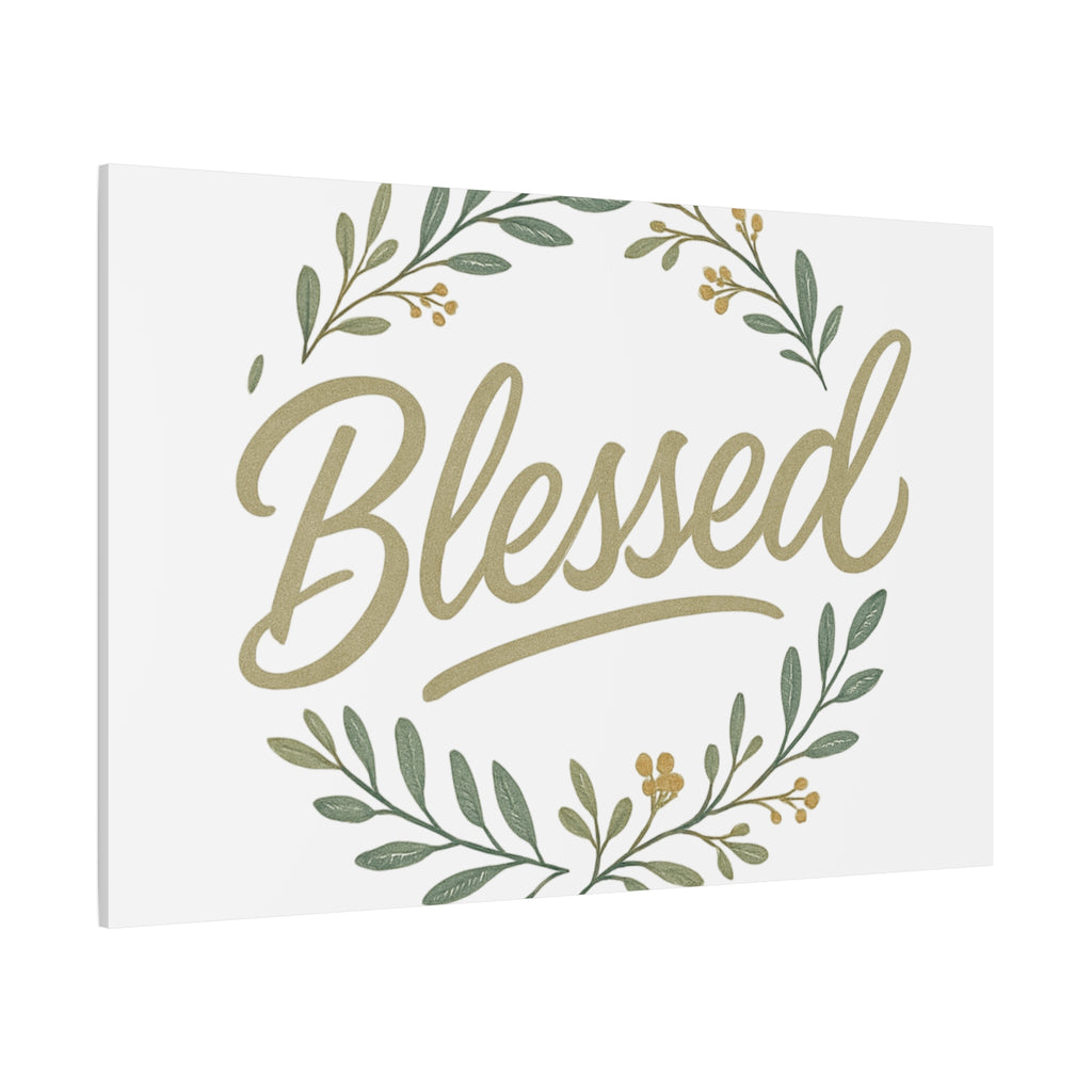 Blessed Wreath Matte Canvas Wall Art (Stretched 1.25")