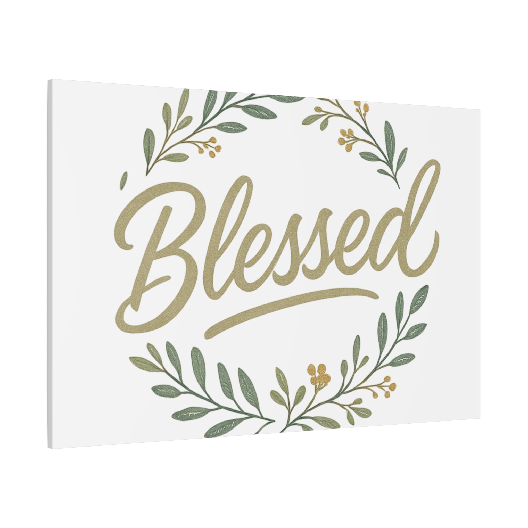 Blessed Wreath Matte Canvas Wall Art (Stretched 1.25")
