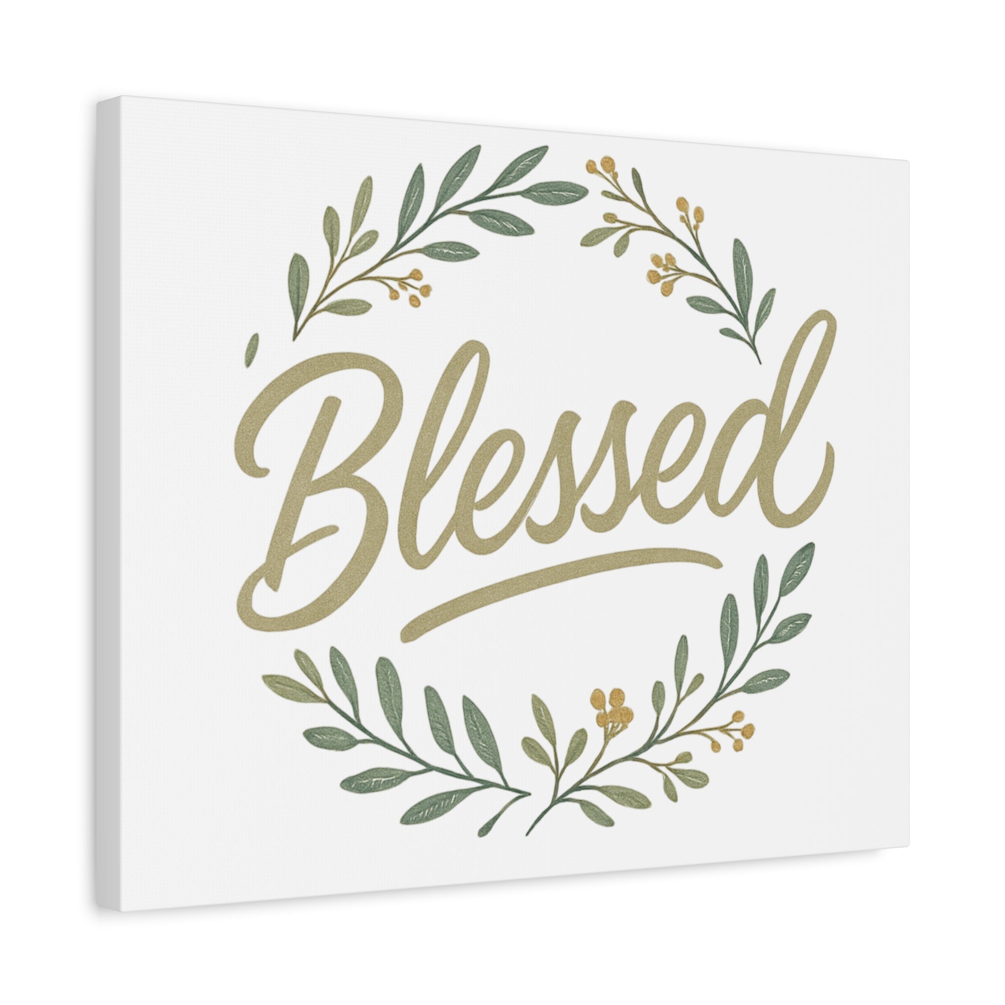 Blessed Wreath Matte Canvas Wall Art (Stretched 1.25")