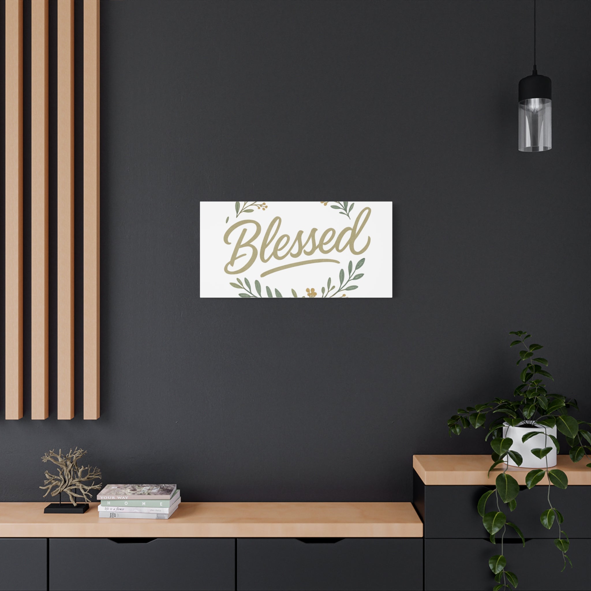 Blessed Wreath Matte Canvas Wall Art (Stretched 1.25")