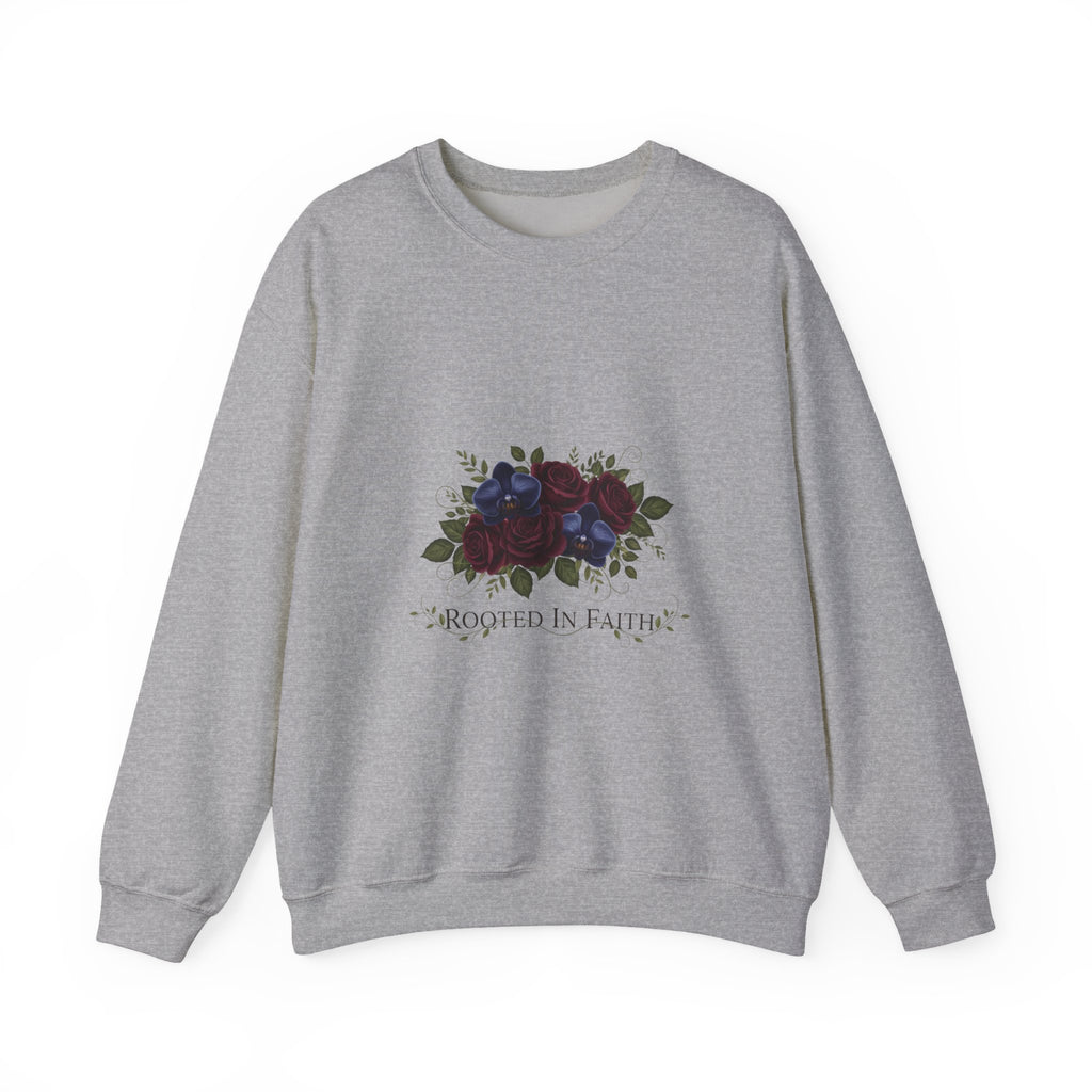 Moody Rose Print Sweatshirt | goth flower sweatshirt, midnight bloom