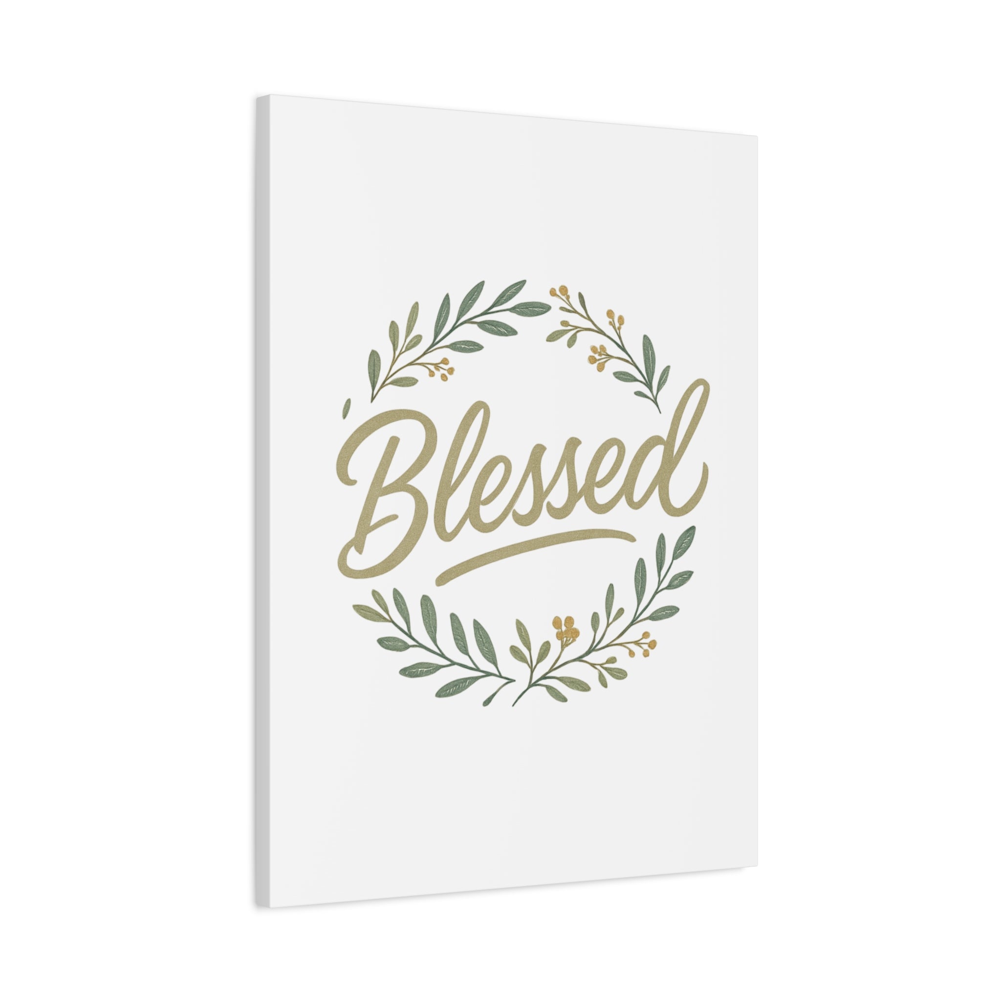 Blessed Wreath Matte Canvas Wall Art (Stretched 1.25")