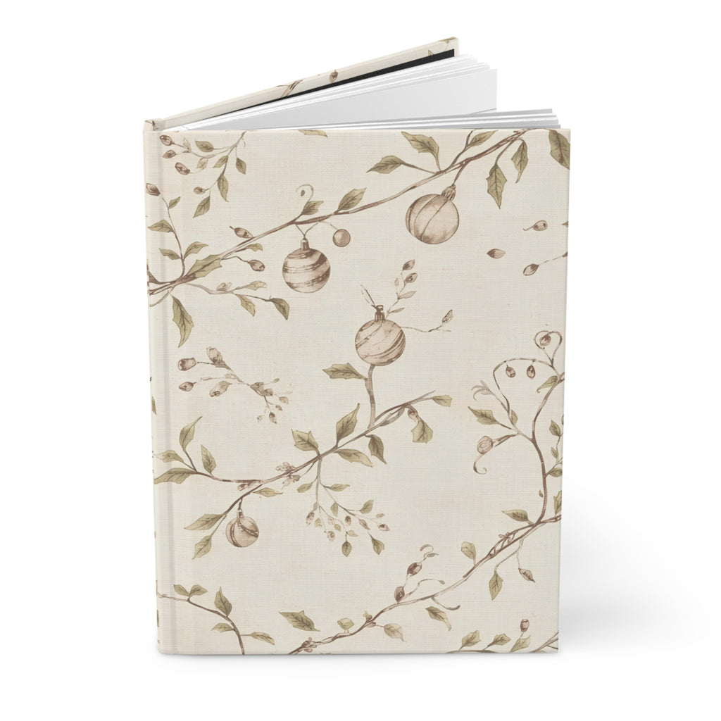 Botanical Pomegranates Hardcover Journal — Elegant Floral Sketch Notebook