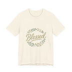 Blessed Floral Tee — "Blessed" Script T-Shirt with Wreath