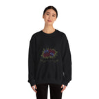 Moody Rose Print Sweatshirt | goth flower sweatshirt, midnight bloom