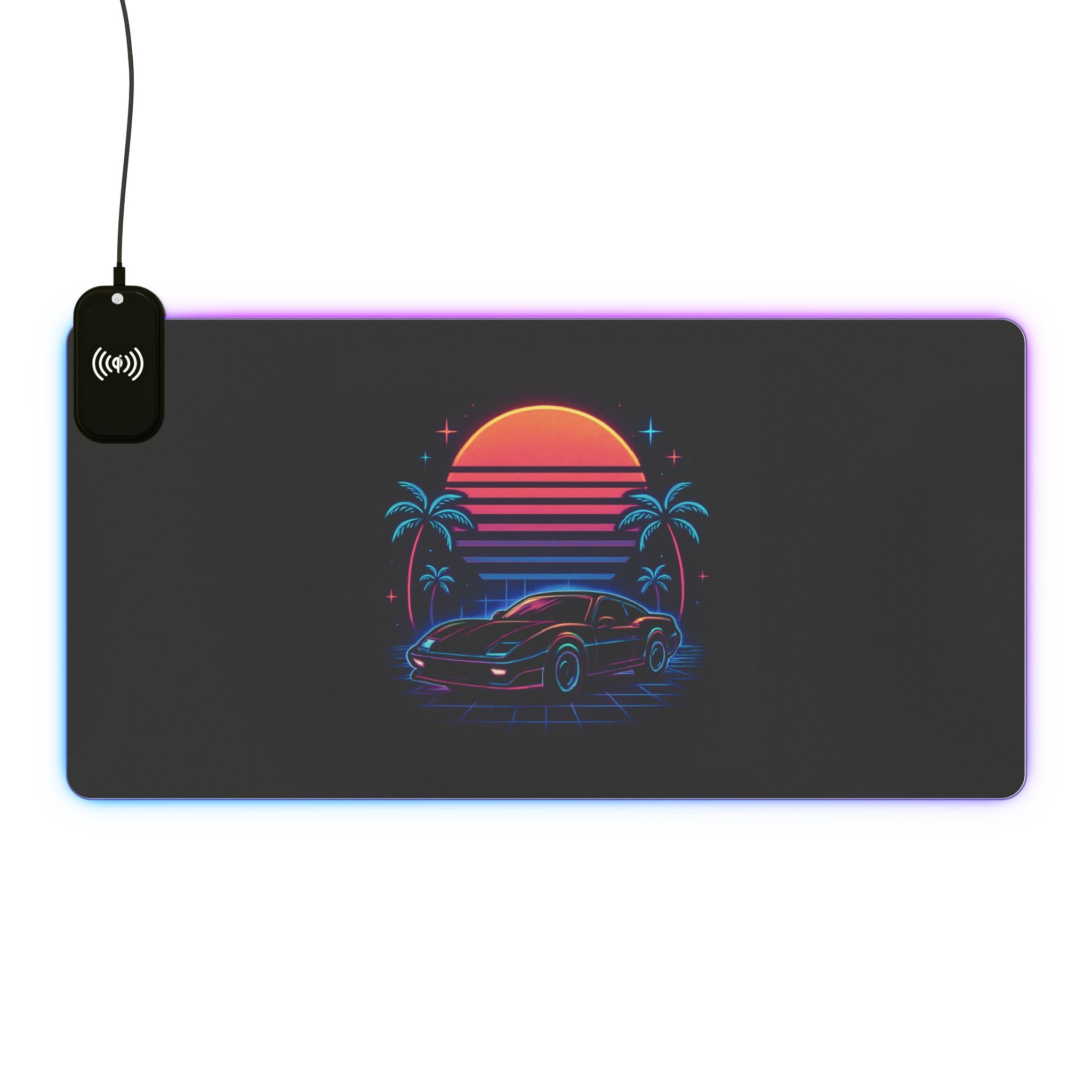 LED Gaming Mouse Pad with Wireless Charging - Retro Car Design, Desk Accessory for Gamers, LED Light Gift, Unique Office Decor, [...]