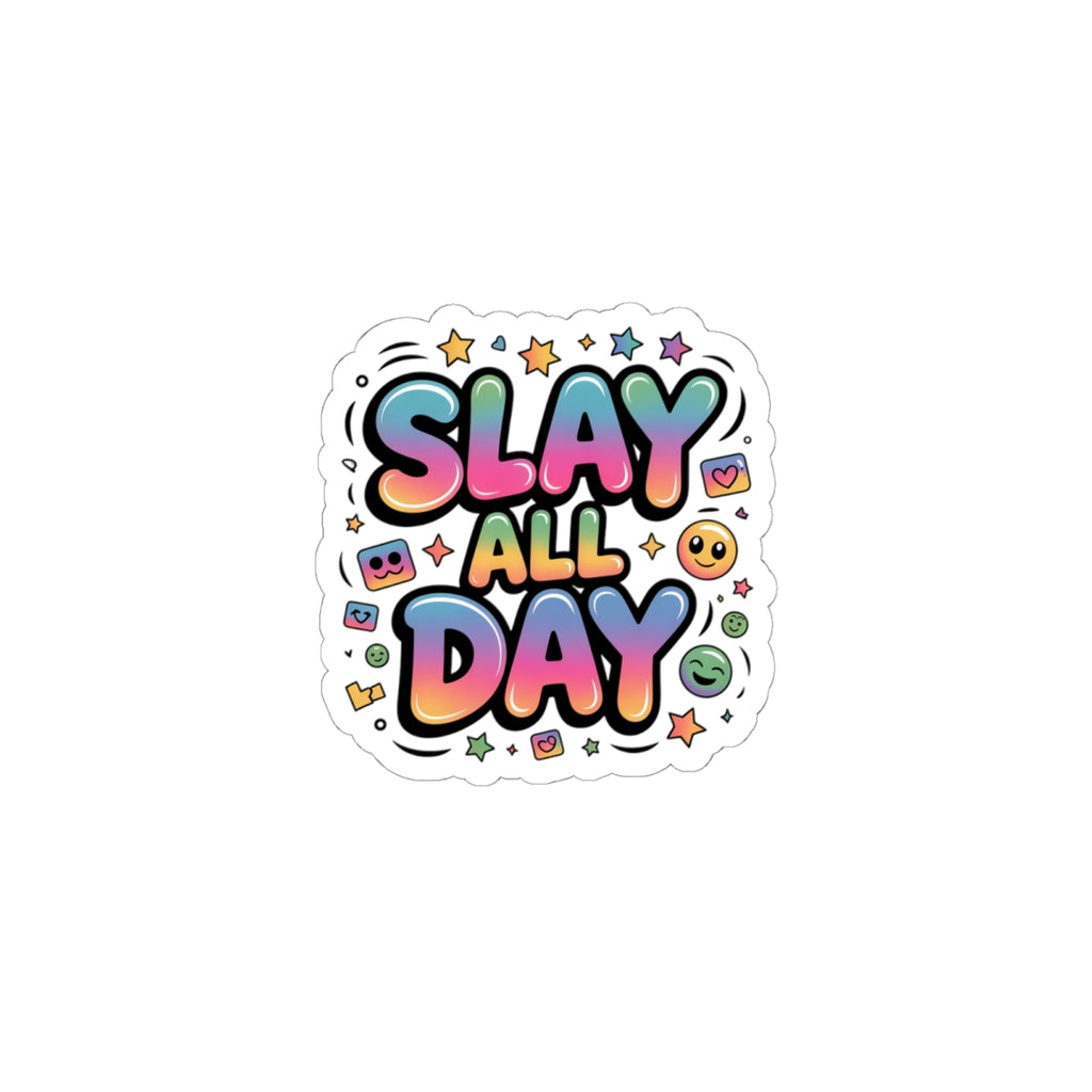 Slay All Day Sticker | Gen-Z Slang, Cringe Sticker, Internet Lingo