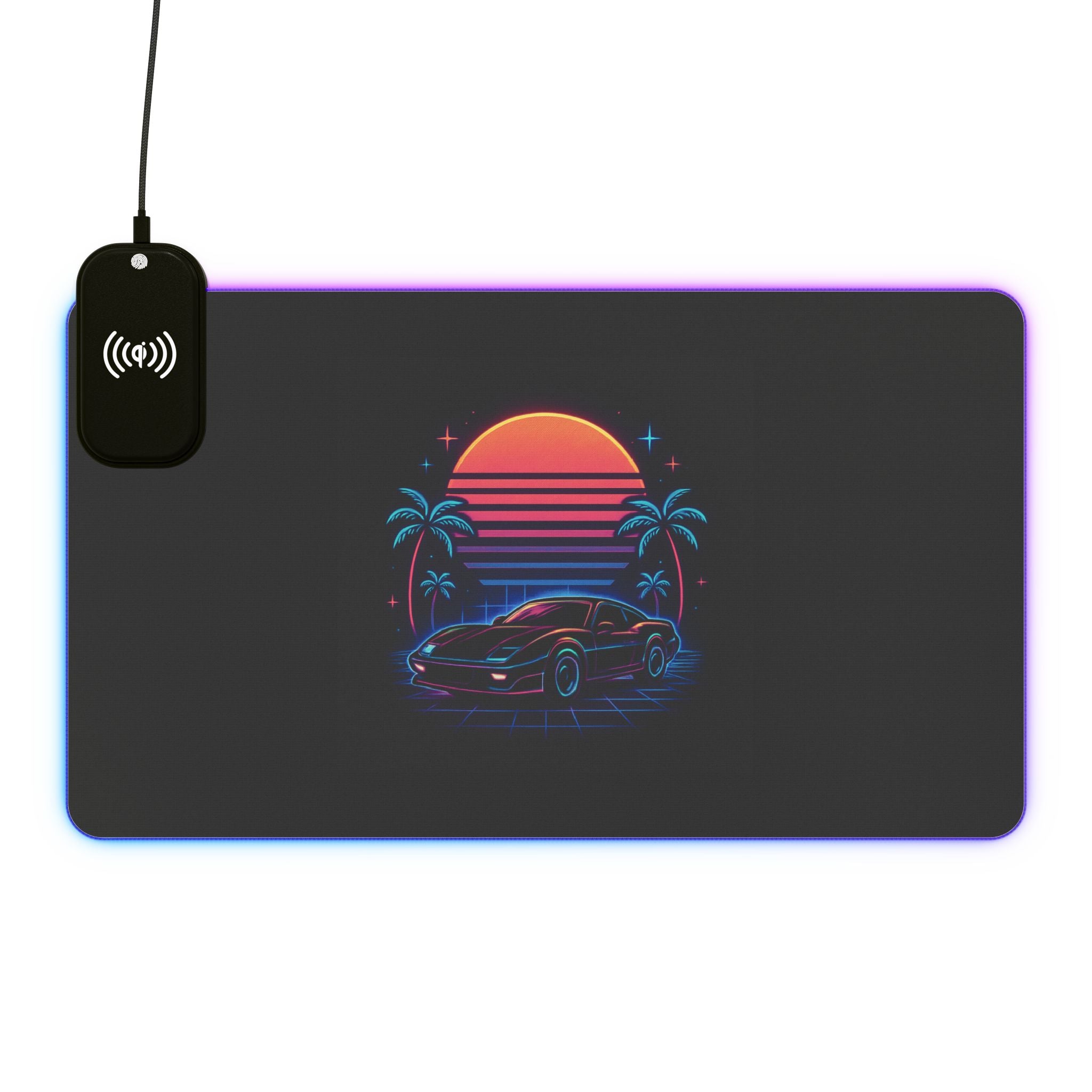 LED Gaming Mouse Pad with Wireless Charging - Retro Car Design, Desk Accessory for Gamers, LED Light Gift, Unique Office Decor, [...]