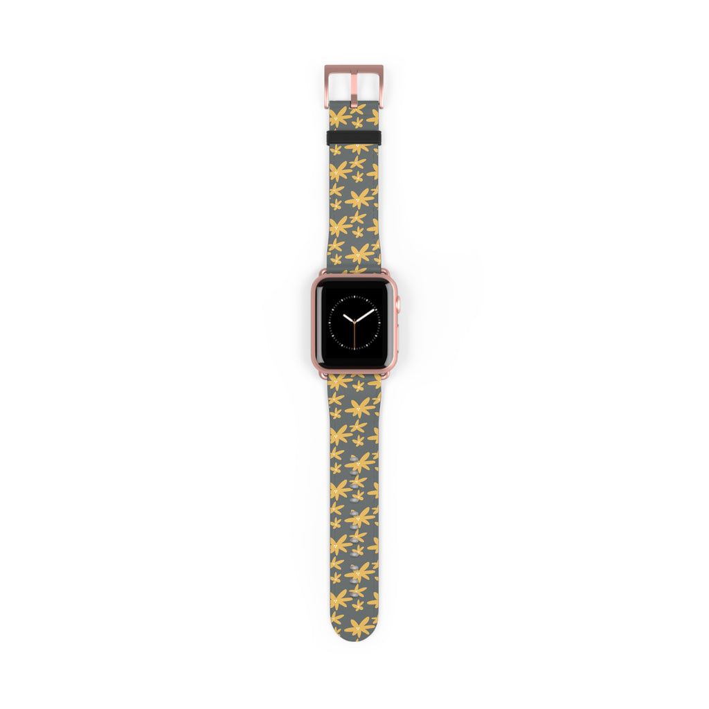 Stylish Floral Watch Band, Unique Watch Strap, Apple Watch Band, Boho Chic Accessories, Gift for Her