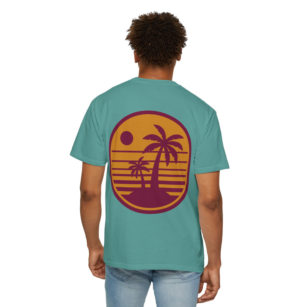 Sunset Palm Tree Unisex T-Shirt | Soft Beach Vibes | Perfect for Summer, Vacations, Gifts, Beach Days, Relaxation