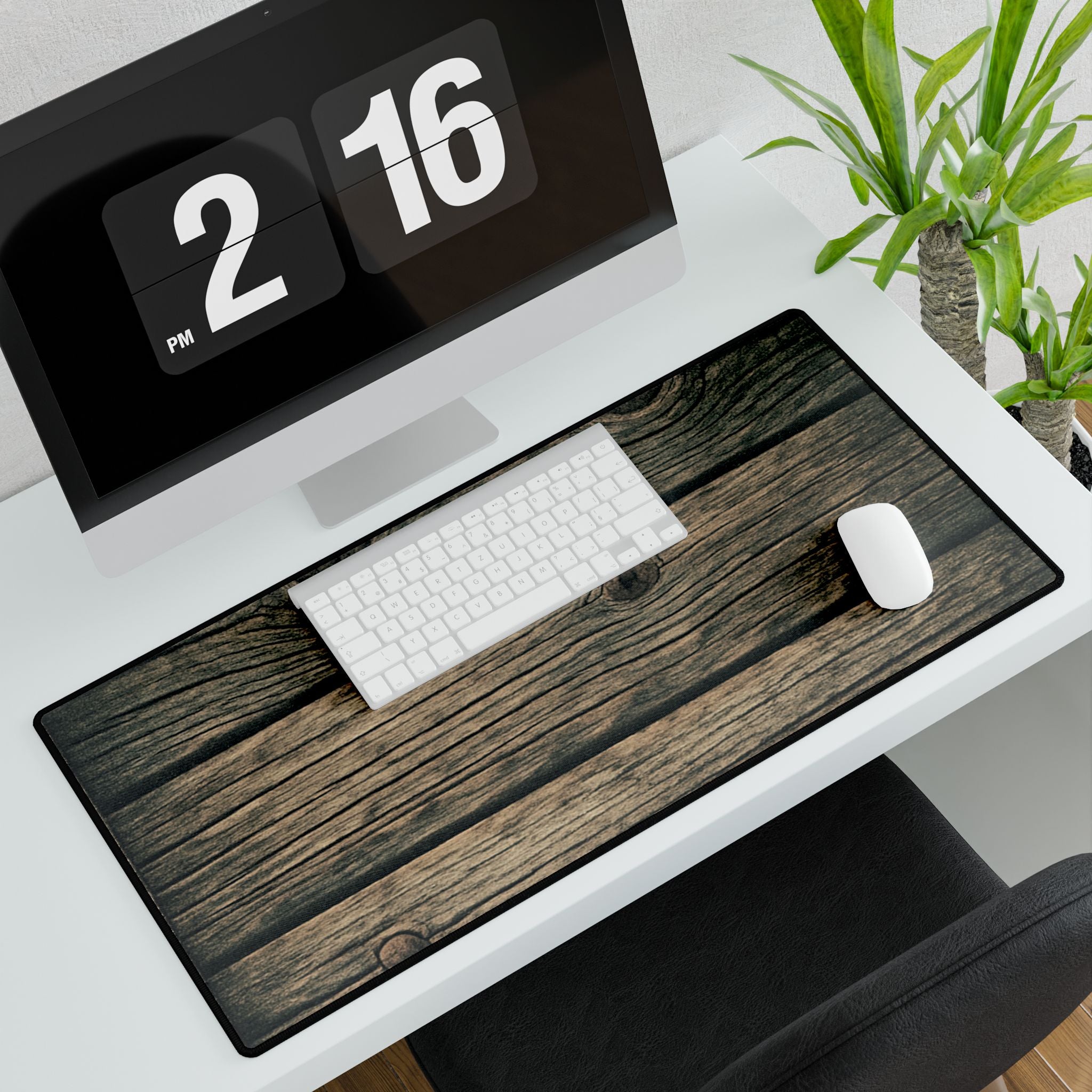Rustic Wood or Sleek Black Desk Mats | Office Decor, Workspace Essentials, Home Office Gift, Modern Minimalist, Stylish Desk Accessories