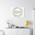 Blessed Wreath Matte Canvas Wall Art (Stretched 1.25")