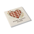 Home Sweet Home Coaster, Ceramic Drink Coaster, Rustic Table Decor, Housewarming Gift, Cozy Kitchen Accessory