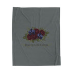 Rooted in Faith Moody Floral Blanket | dark floral velveteen throw