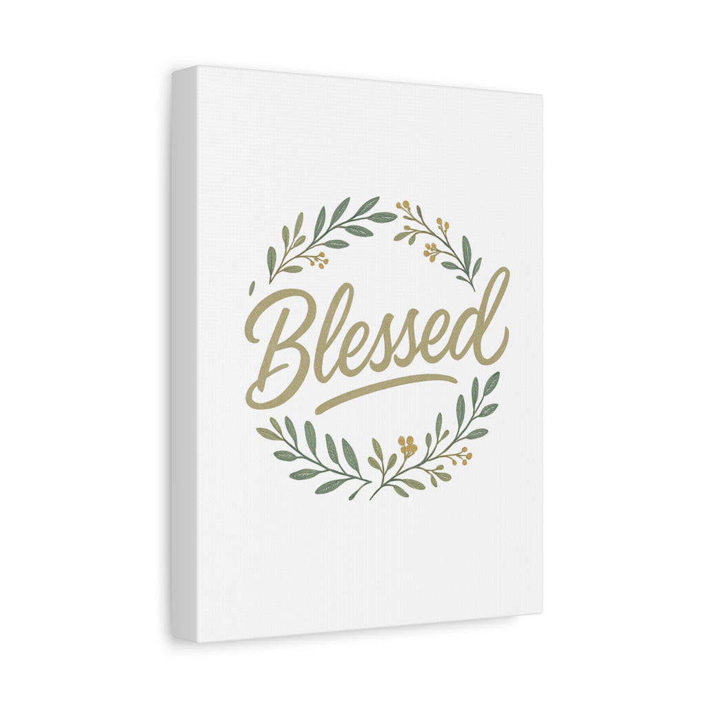 Blessed Wreath Matte Canvas Wall Art (Stretched 1.25")