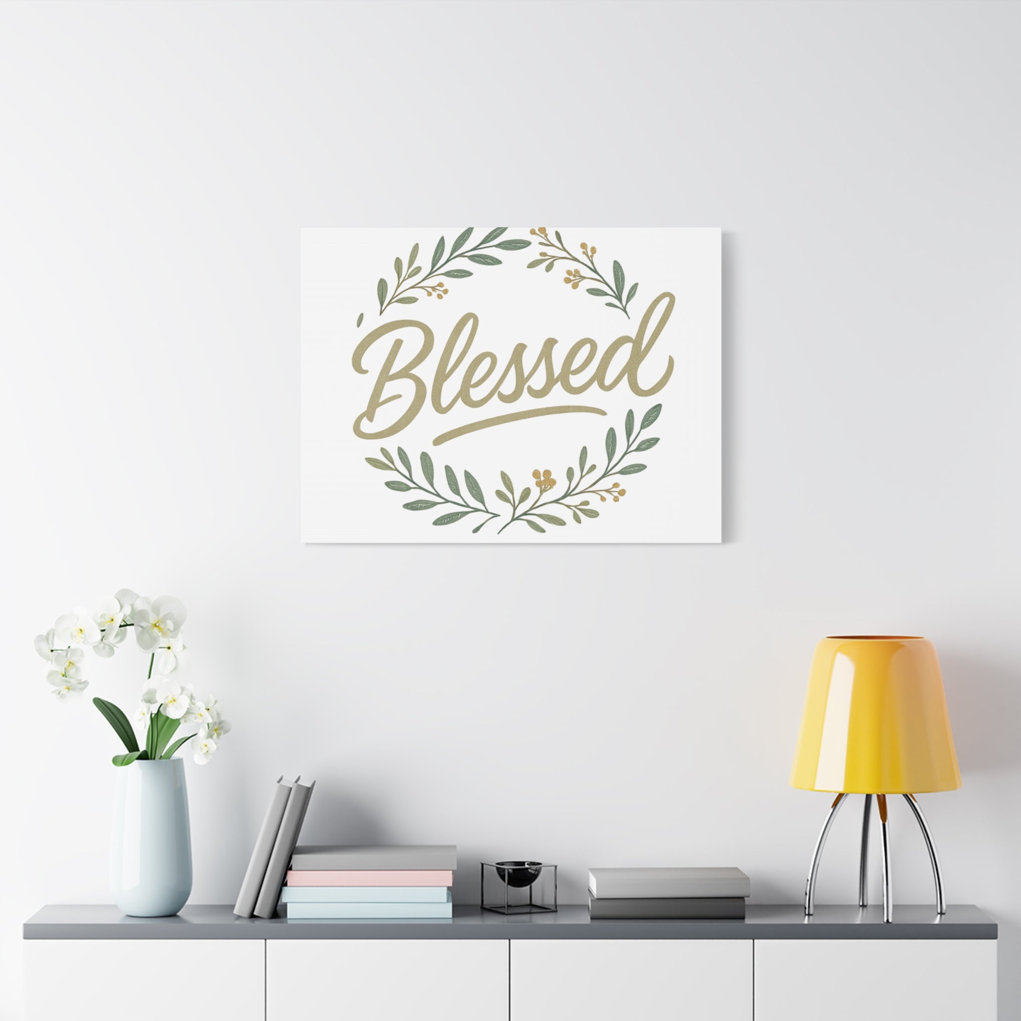 Blessed Wreath Matte Canvas Wall Art (Stretched 1.25")