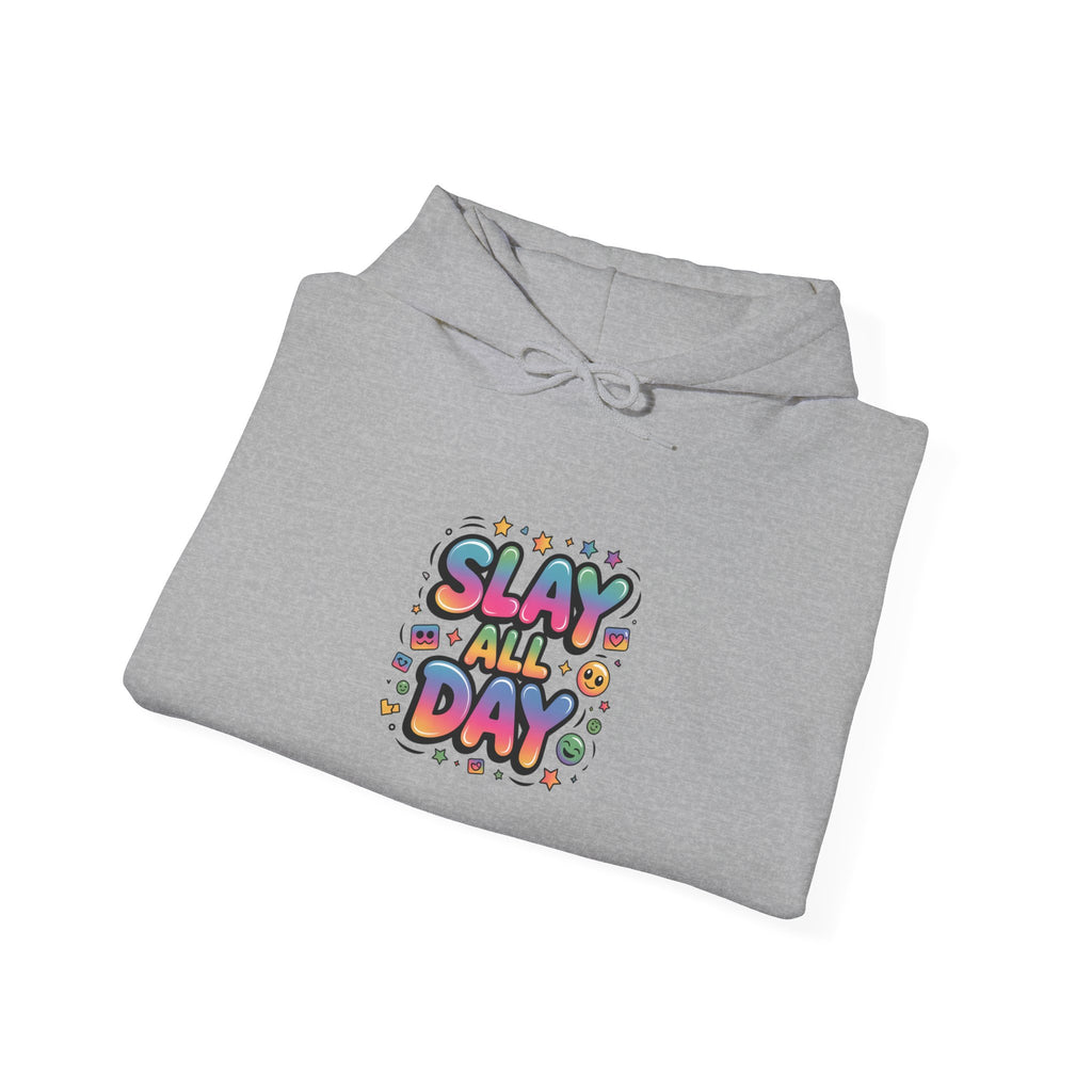 Slay All Day hoodie | Gen-Z slang, bold meme typography