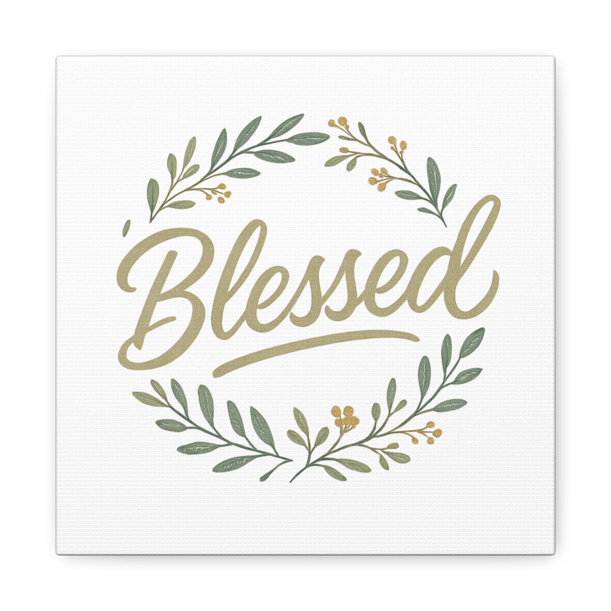 Blessed Wreath Matte Canvas Wall Art (Stretched 1.25")