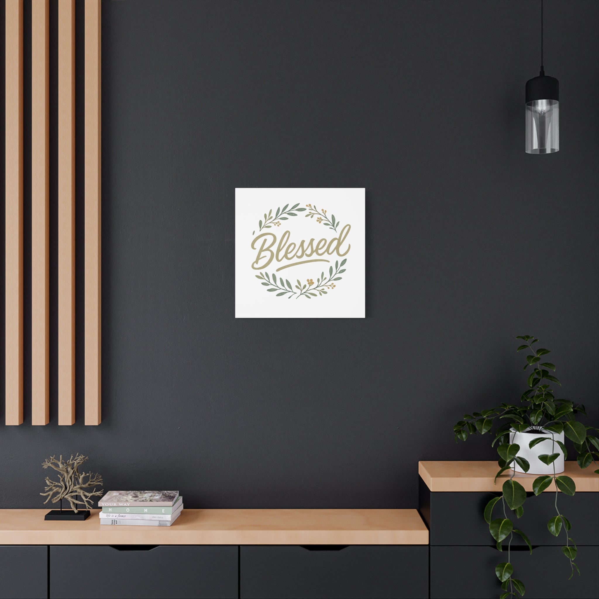 Blessed Wreath Matte Canvas Wall Art (Stretched 1.25")