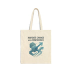 Tote Bag – “Navigate Change With Confidence” Canvas Tote (Motivational Business Design)