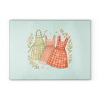 Vintage Apron Glass Cutting Board