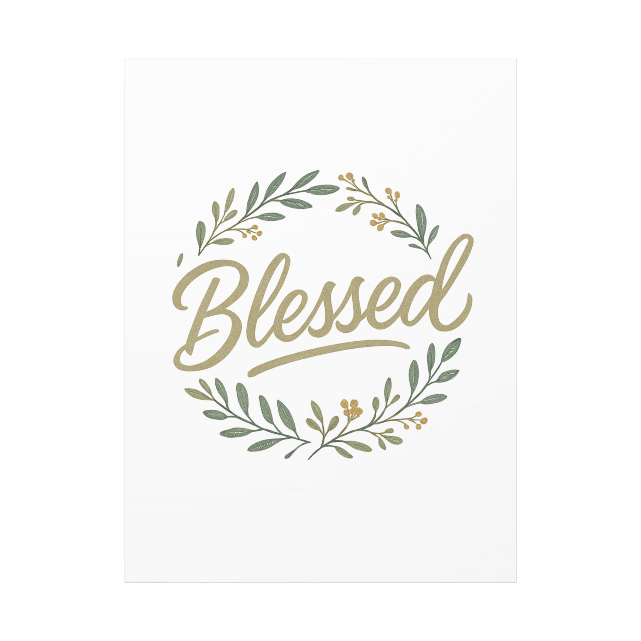 Blessed Wreath Matte Canvas Wall Art (Stretched 1.25")