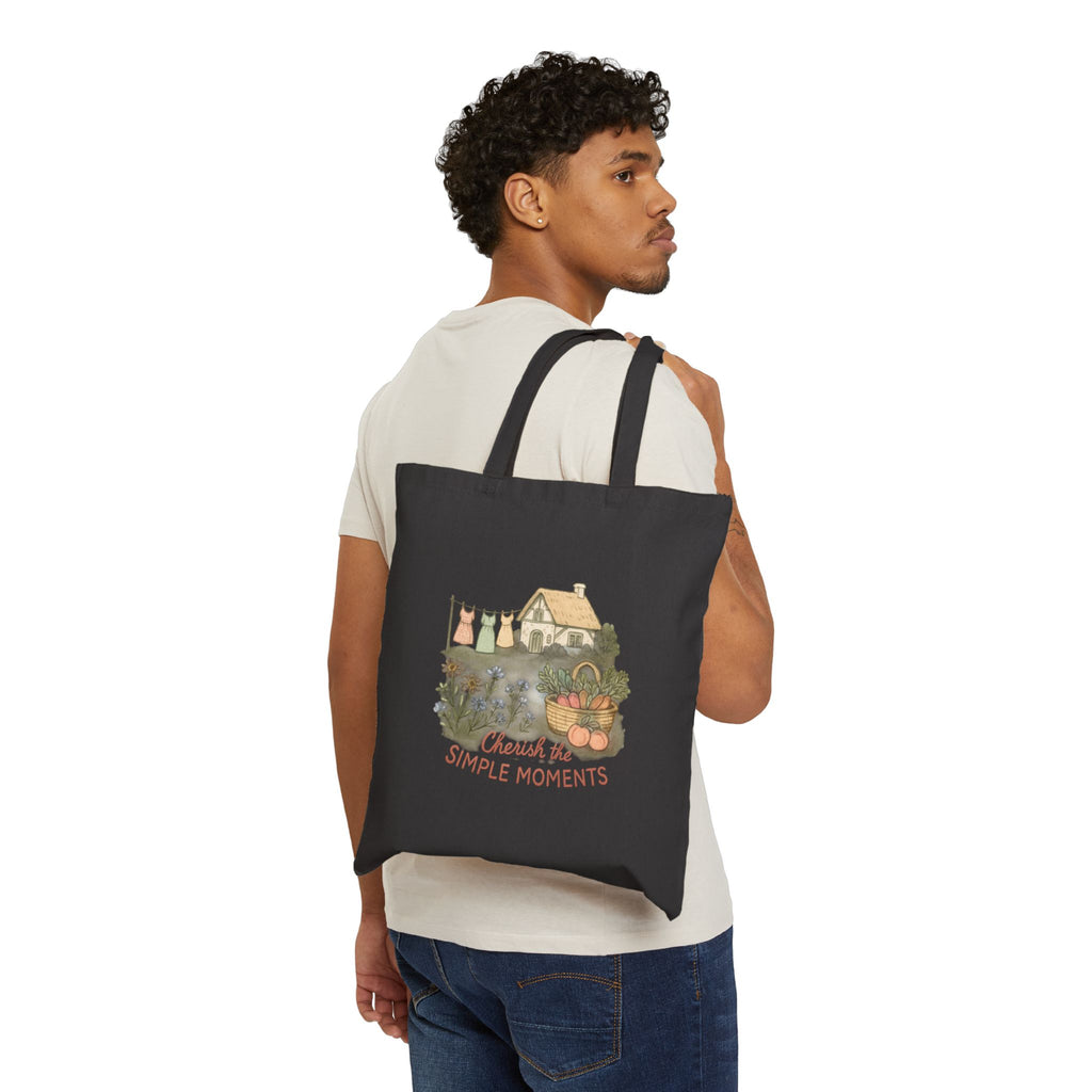 Cherish the simple moments- Cotton Canvas Tote Bag