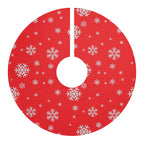 Red Snowflake Christmas Tree Skirt