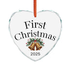 First Christmas 2025 Crystal Heart Ornament