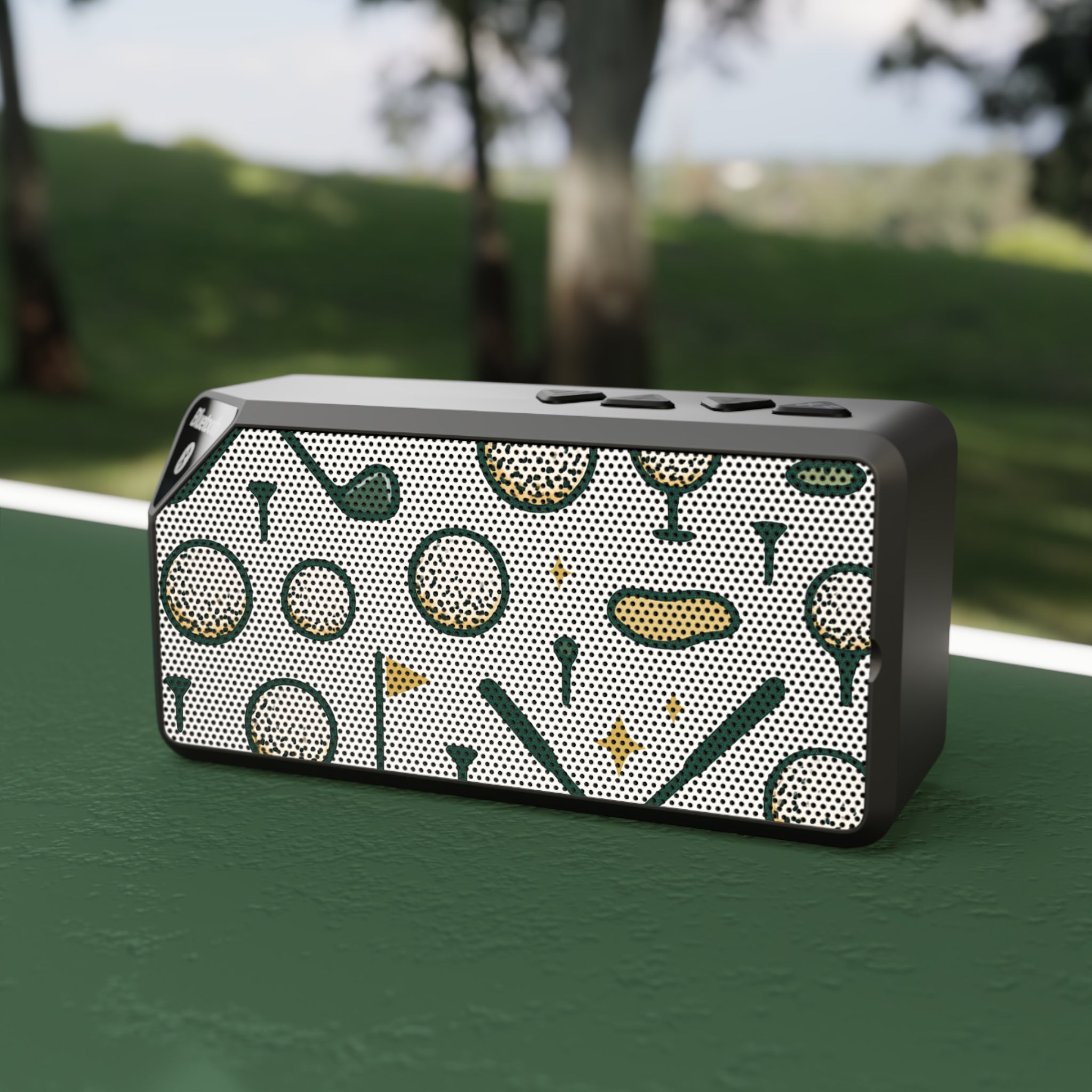 Golf-Themed Bluetooth Speaker, Portable Wireless Speaker, Gift for Golf Lovers, Music in the Park, Sports Speaker, Home Decor