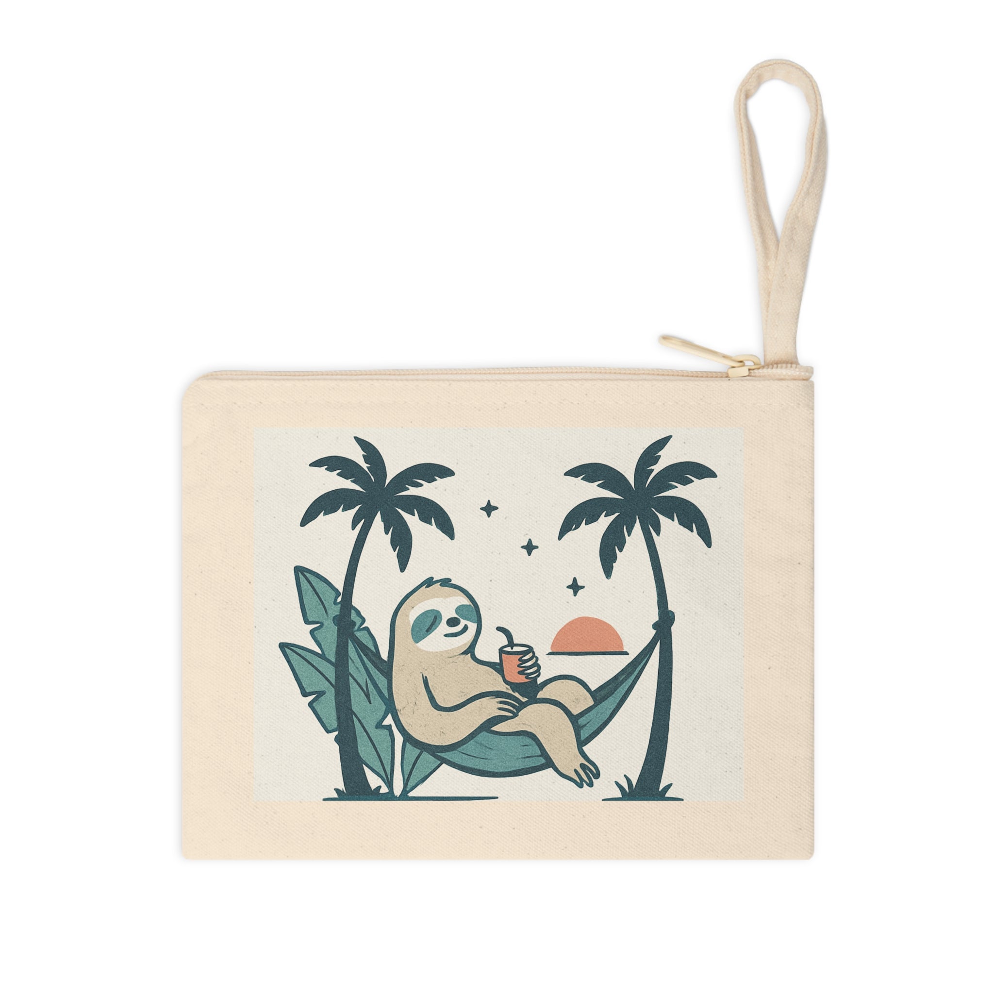 Relaxing Sloth Zipper Pouch