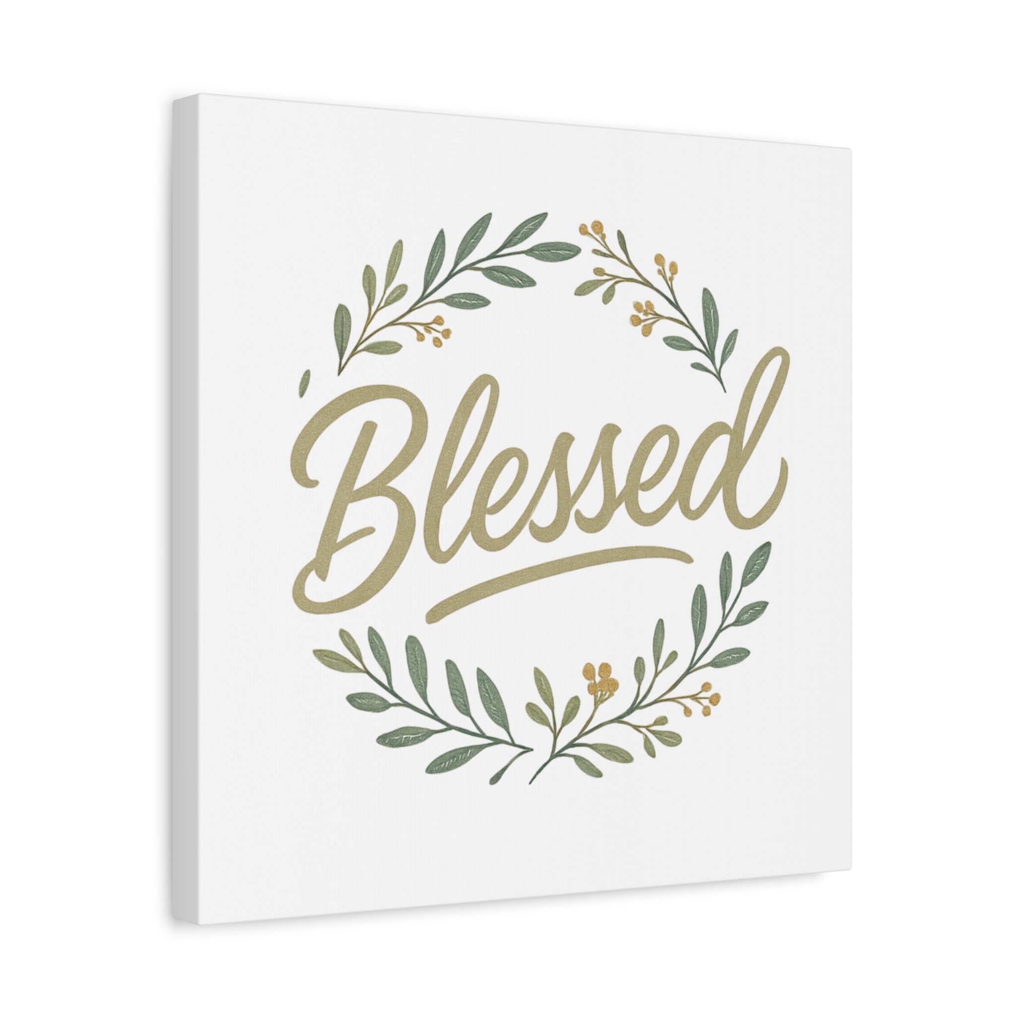 Blessed Wreath Matte Canvas Wall Art (Stretched 1.25")