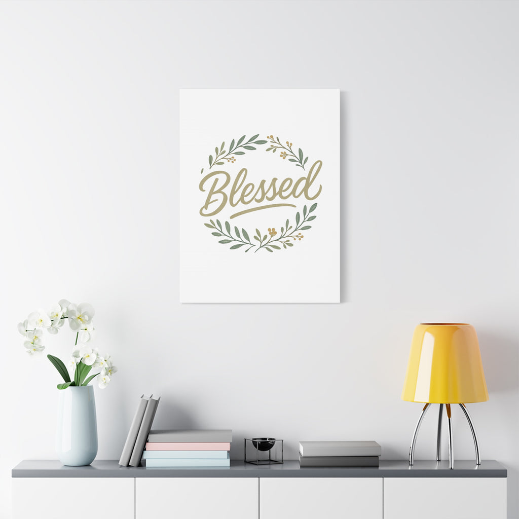 Blessed Wreath Matte Canvas Wall Art (Stretched 1.25")