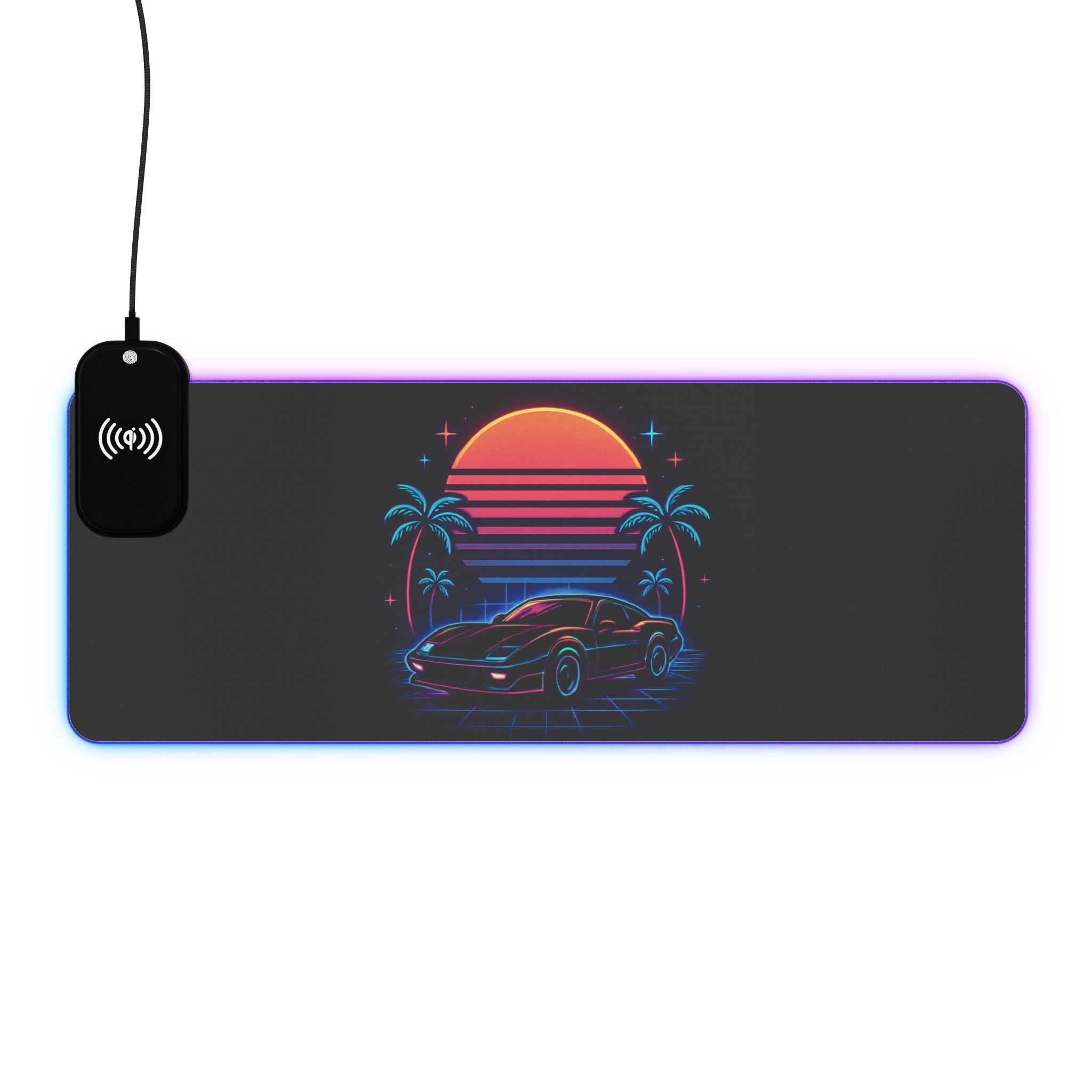 LED Gaming Mouse Pad with Wireless Charging - Retro Car Design, Desk Accessory for Gamers, LED Light Gift, Unique Office Decor, [...]
