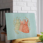 Vintage Apron Glass Cutting Board