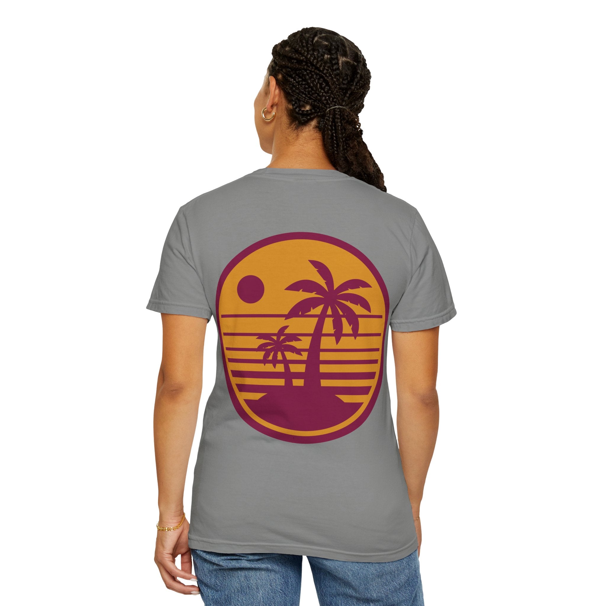 Sunset Palm Tree Unisex T-Shirt | Soft Beach Vibes | Perfect for Summer, Vacations, Gifts, Beach Days, Relaxation