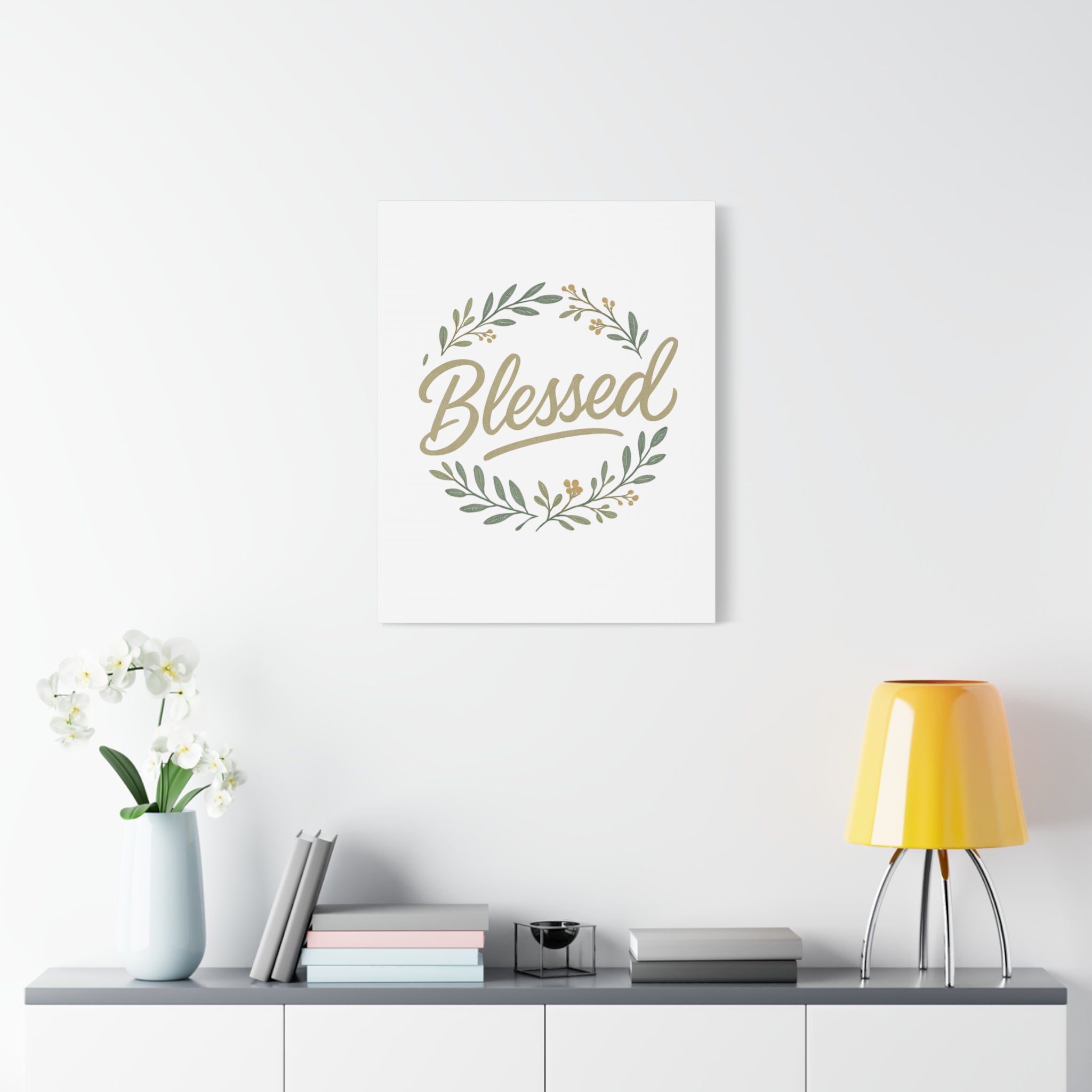 Blessed Wreath Matte Canvas Wall Art (Stretched 1.25")