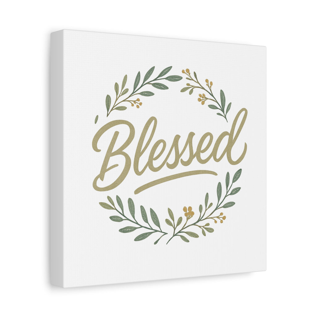 Blessed Wreath Matte Canvas Wall Art (Stretched 1.25")