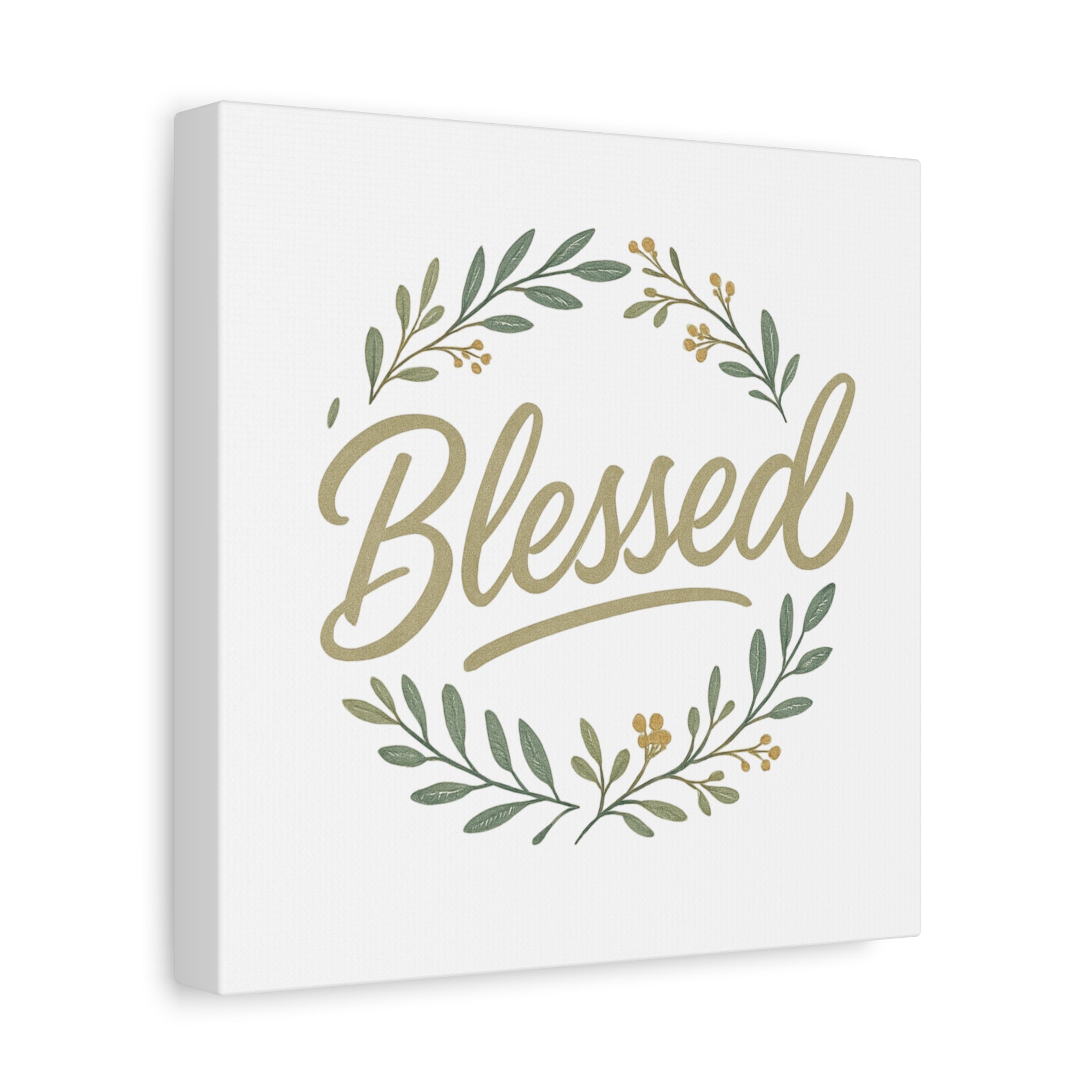 Blessed Wreath Matte Canvas Wall Art (Stretched 1.25")